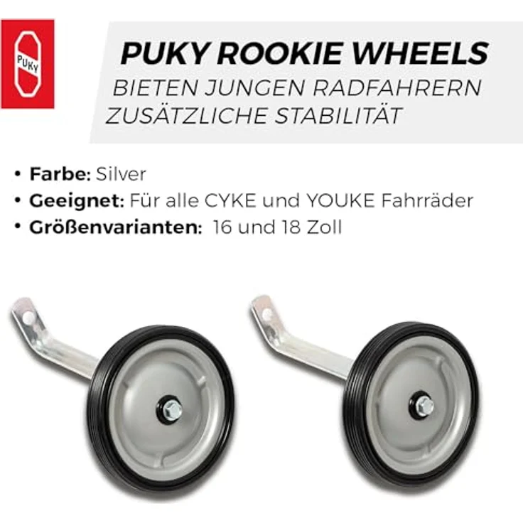 Puky ST ZL Stützräder für Kinder aus Alu, passend zu Allen 16" und 18” Fahrrädern – Bild 3