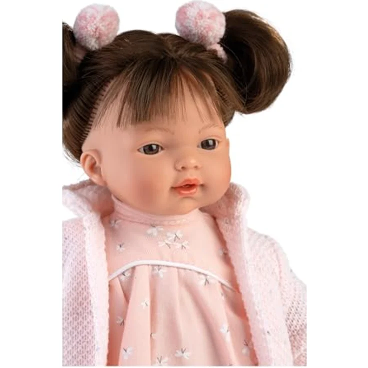 Llorens Stehpuppe Vera, brünett rosa, 33cm, Made in Europe – Bild 4