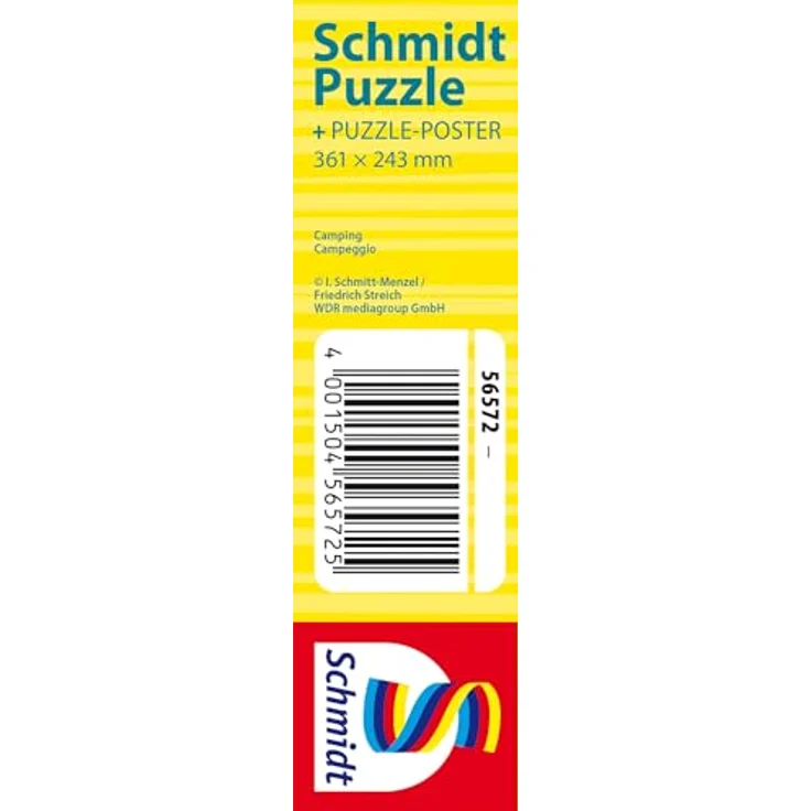 Schmidt Spiele Die Maus, Camping, 100 Teile Kinderpuzzle mit Puzzleposter, fördert Konzentration & Feinmotorik, aus Graspappe – Bild 2