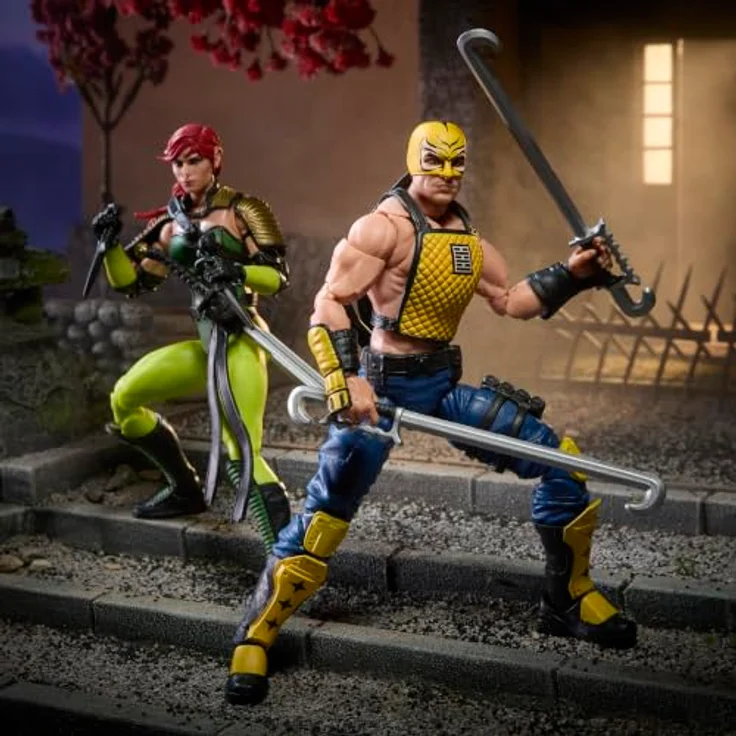 Hasbro G.I. Joe G20465L00 Classified Series, Ninja Force Scarlett und T'Jbang Figuren-Set mit 15 Zubehörteilen aus ABS, PP und PVC – Bild 5
