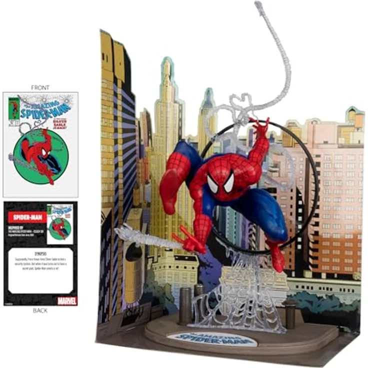 McFarlane Toys Marvel Spider-Man Posierte Figur 1:6 mit Szene und Comic, basierend auf Amazing Spider-Man #301 – Bild 4