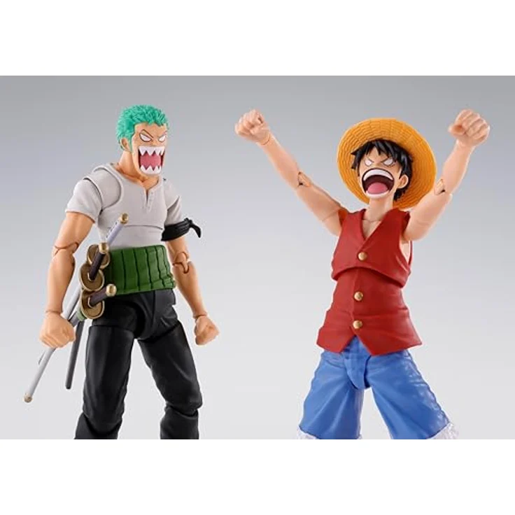 Bandai Tamashii Nations One Piece S.H.Figuarts Roronoa Zoro Romance Dawn-Version, detailreiche Actionfigur, 15 cm, inkl. Zubehör – Bild 11
