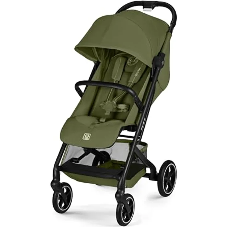 Cybex Beezy Buggy 2026, kompakter Stadt-Buggy mit flacher Liegeposition, Moos Green, für Kinder bis 22 kg