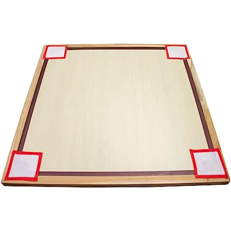 GICO Carrom Board Turnier Synco 74x74 - Hochwertiges Spielbrett mit Gleitpulver und Transporttasche – Bild 3
