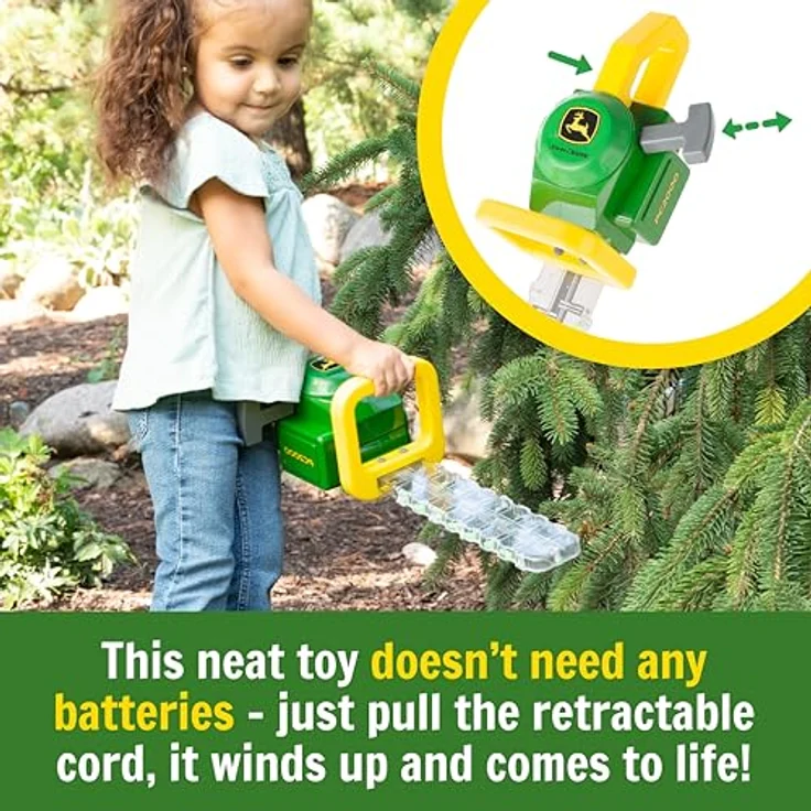 JOHN DEERE John Deere Heckenschere, Gartenspielzeug ohne Batterien mit realistischer Mechanik und Soundeffekten, für Kinder ab 18 Monaten – Bild 2