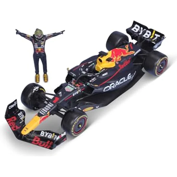 Bburago Red Bull Racing RB19 Max Verstappen #1 2023, realistisches Modellauto im Maßstab 1:24 mit Figur, offizielle Red Bull-Lizenz, empfohlen ab 14 Jahren – Bild 2