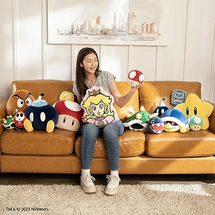 Tomy Super Mario Mocchi-Mocchi Plüschfigur Buzzy Beetle, 30 cm, super weich und sammelbar – Bild 7