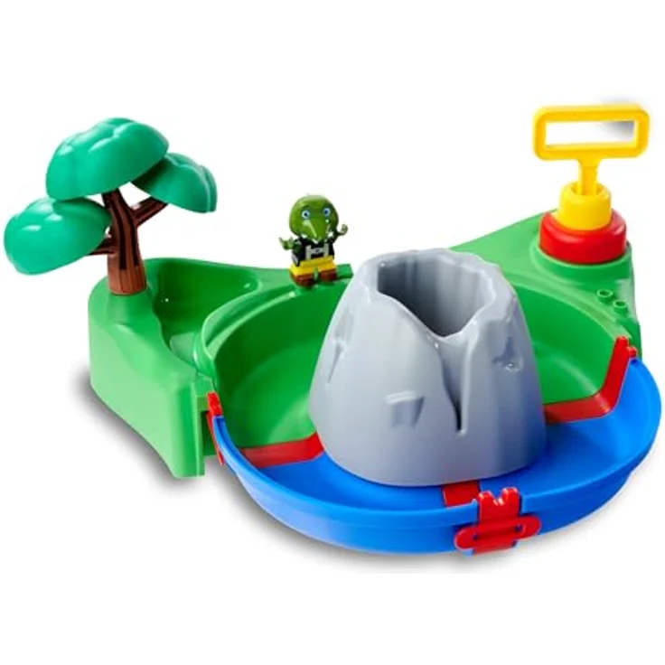 AquaPlay Sploshy Volcano Badewannenspielzeug mit Schaummaschine - Wasserspielzeug für Kinder ab 1,5 Jahre - Spielzeug-Wasserbahn mit Schaumlava, See & Boot inkl. Saugnäpfe für Badewanne & Co. – Bild 1