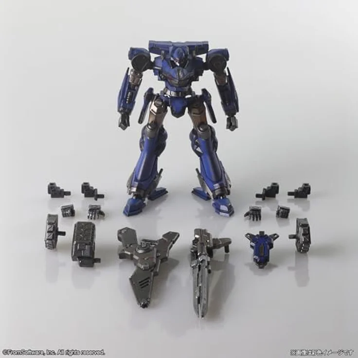 SquareEnix Armored Core Structure Arts Plastic Model Kits 4er-Pack Series 1, 4 detailreiche Mecha-Bausätze mit Artikulationspunkten und austauschbaren Teilen, 9-11 cm groß – Bild 17