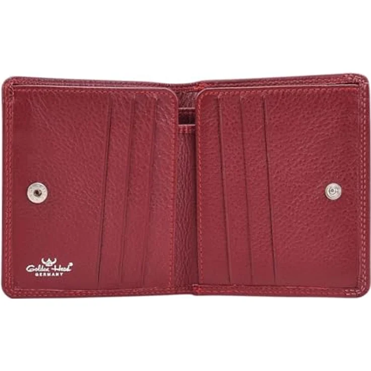 Golden Head Polo Billfold Coin Wallet with Front Flap Snap Closure Red, Kinderportemonnaie mit praktischem Aufbau und zeitlosem Design – Bild 2