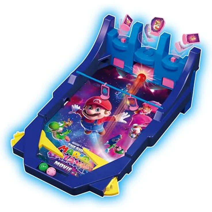 EPOCH Games 7629 Super Mario Galaxy Movie Battle Pinball Game, Tisch Flipper und Geschicklichkeitsspiel für Kinder ab 4 Jahren, Party Spiel ohne Batterien – Bild 1