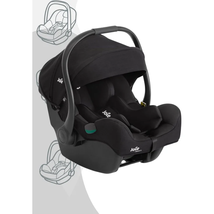 Joie i-Gemm 3 Babyschale i-Size, Tri-Protect 3-Schicht-Sicherheitskonzept, 40-85 cm, ab Geburt bis 13 kg, Farbe Raven