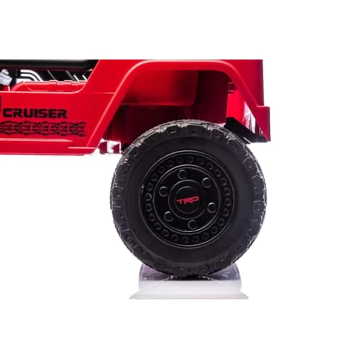Beneo Elektrisches Kinderauto Toyota FJ Cruiser XXL, Zweisitzer mit 4x4 Antrieb, rot, Tragbare Lithiumbatterie, Hinterradfederung, 2,4 GHz Fernbedienung, MP3-Player mit Bluetooth, LED-Lichter – Bild 5
