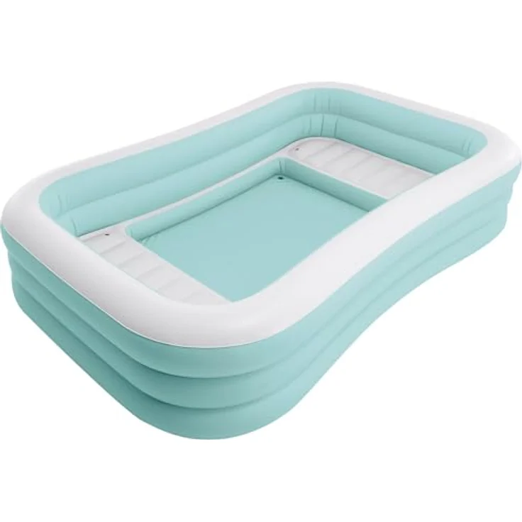 Intex Swim Center Family Lounge, Aufblasbarer Pool mit integrierten Sitzen und Sonnenschutz, Kirsch-Design, ab 6 Jahren – Bild 1