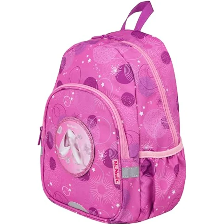 Mc Neill Toby Kinderrucksack 35 cm, farbenfrohe Kindergartenstasche mit abnehmbarem McAddy, rosa – Bild 1