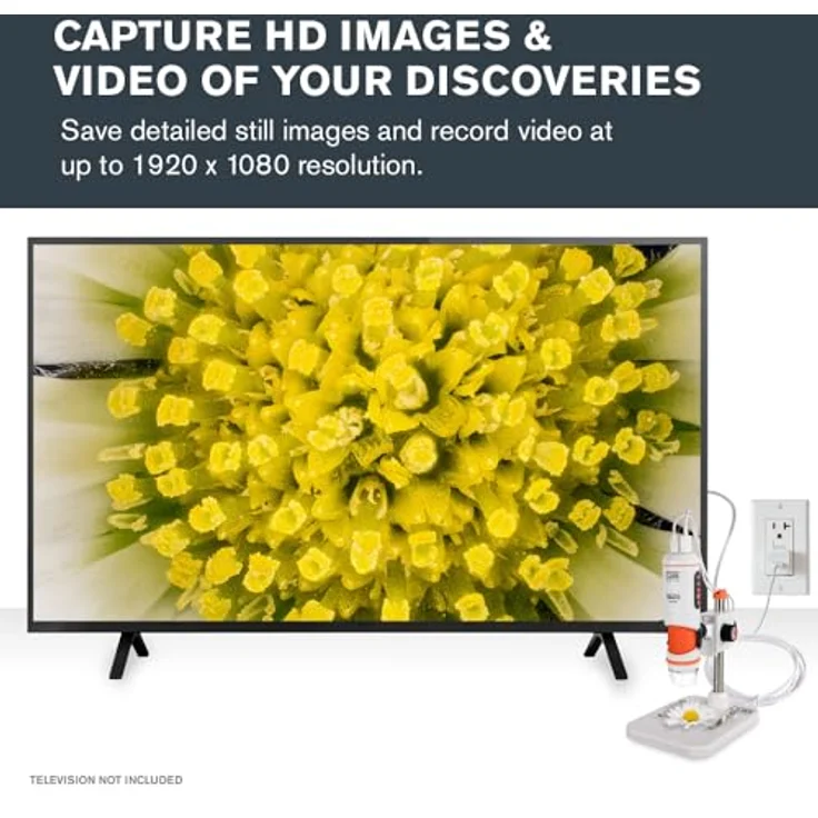 Celestron MicroDirect 1080p HDMI, digitales Handmikroskop mit 3,5 Megapixel Sensor, 10x bis 220x Vergrößerung und HD-Video-Streaming – Bild 8