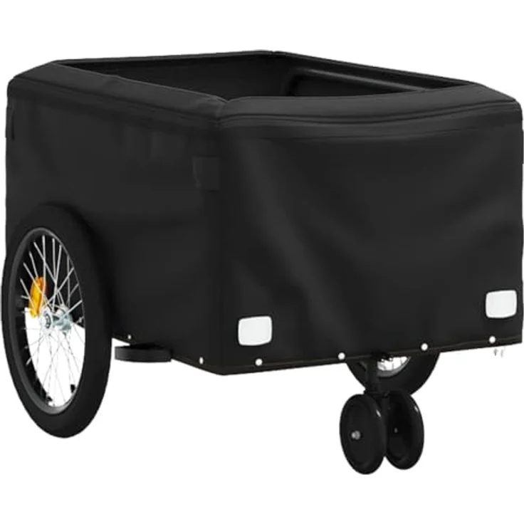 vidaXL Fahrradkinderanhänger, Eisen, maximale Belastbarkeit 30 kg, Schwarz und Grün – Bild 5