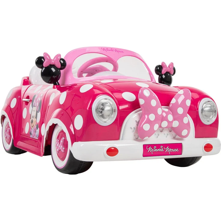Huffy Minnie Car Elektro-Kinderauto, 6V Batterie, Belastbarkeit 27 kg, mit Lichtern und Geräuschen, einfach zu montieren