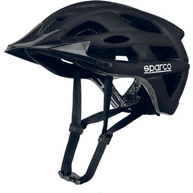 Sparco Fahrradhelm für Erwachsene S099116NR3L L Schwarz, CE/EN1078 zertifiziert