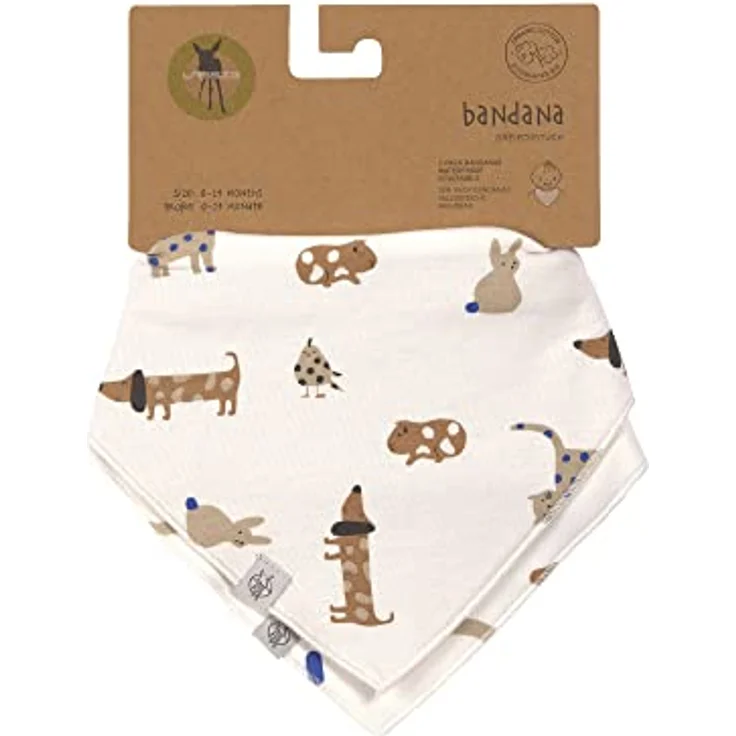 LÄSSIG Baby Lätzchen Halstuch Dreieckstücher Set 2 Stk. Bio-Baumwolle Druckknopf wendbar/Baby Bandana Little Mateys royal blue – Bild 4