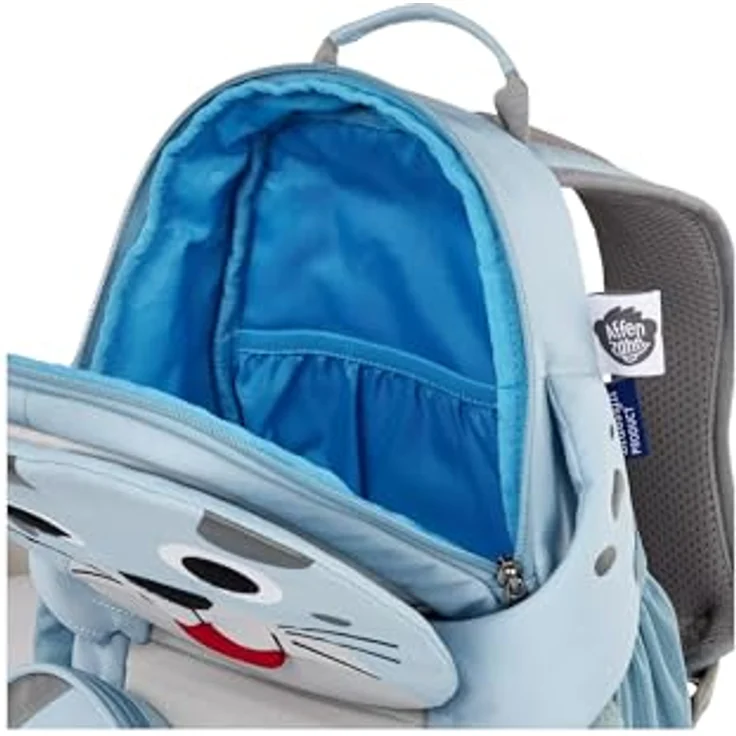 Affenzahn Kindergartenrucksack, Rucksack mit reflektierenden Details und verstellbarem Brustgurt, Blau – Bild 6