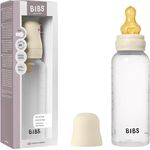 Bibs PP-Flasche Baby Bottle Round 270 ml, Latex-Trinksauger mittlerer Nahrungsfluss, Ivory