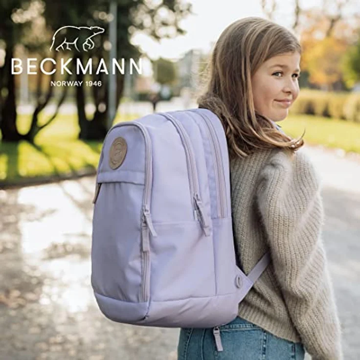 Beckmann Urban Midi Backpack, Freizeitrucksack mit Laptopfach für Geräte bis 16 Zoll, 26L, wasserabweisend, Light Purple flieder – Bild 2