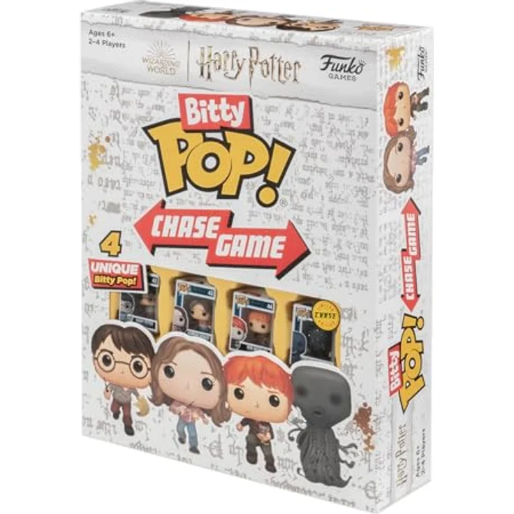 FUNKO GAMES Bitty Pop! Chase Harry Potter Brettspiel mit 4 exklusiven Minifiguren, inkl. Harry, Hermine, Ron und Voldemort, klassische Elemente, englische Version – Bild 2