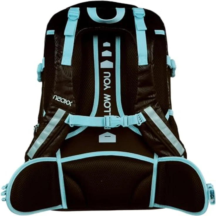 neoxx Schulrucksack ACTIVE Pro Queen of the nite, 26 Liter, 3 Fächer + Geheimfach, höhenverstellbare gepolsterte Träger, aus recycelten PET-Flaschen – Bild 3