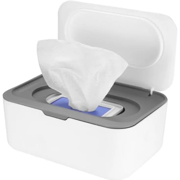 Feuchttücher Box, Baby Feuchtes Toilettenpapier Box, Spenderbox für Feuchttücher, Kinder Tücherbox Serviettenbox, mit Aufbewahrungsbox für Gesichtsabdeckungen (Grau) - Preisvergleich – Bild 2