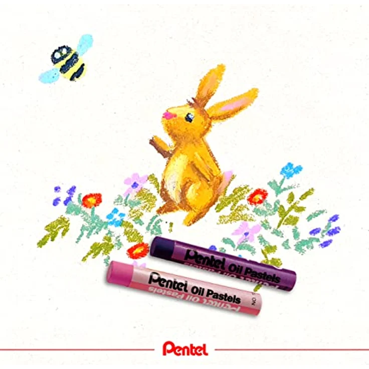 PENTEL Maltuch Ölpastellkreide Set, 25 brilliante Farben mit hoher Deckkraft für vielfältige Anwendungen – Bild 3