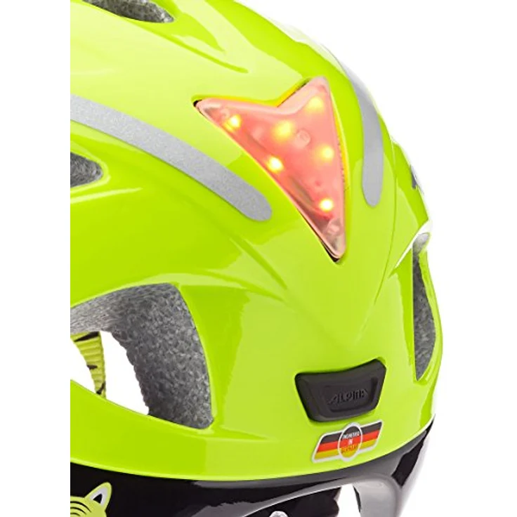 Alpina Kids Ximo Flash Be Visible Reflection, Größe 45 - 49 cm - Fahrradhelm, Farbe Gelb – Bild 7