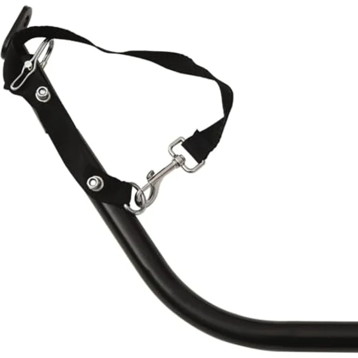 vidaXL Fahrradlastenanhänger Schwarz 122x53x31 cm Eisen, Max. Belastung 30 kg, mit Deichsel und Sicherheitsflagge – Bild 6