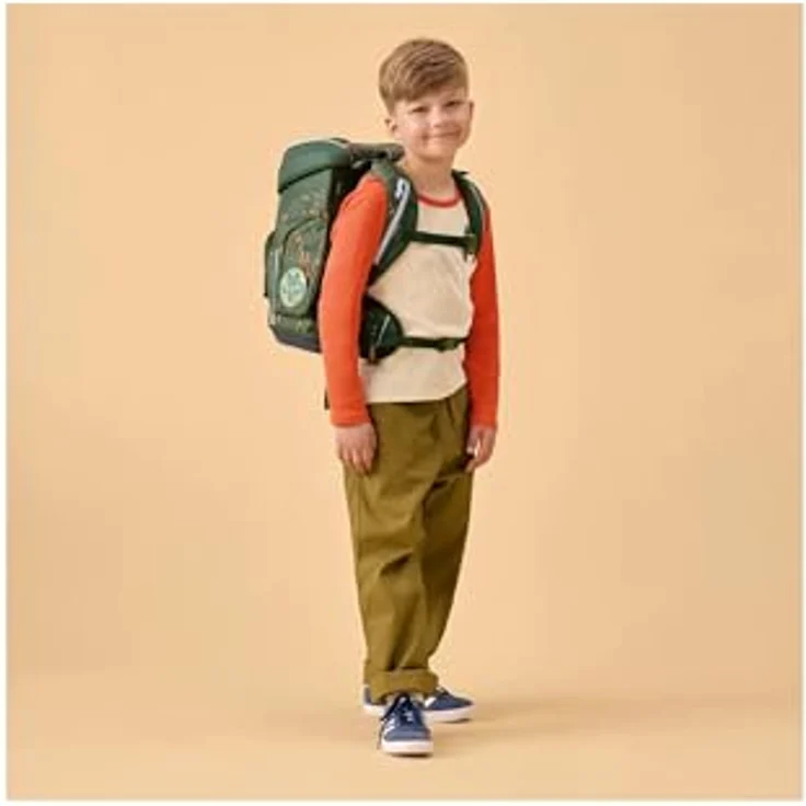 ergobag cubo Set, ergonomischer Schulranzen 5-teilig für 1. Klasse, inklusive Sportbeutel und gefülltem Federmäppchen, individualisierbar, in bunten Farben – Bild 2