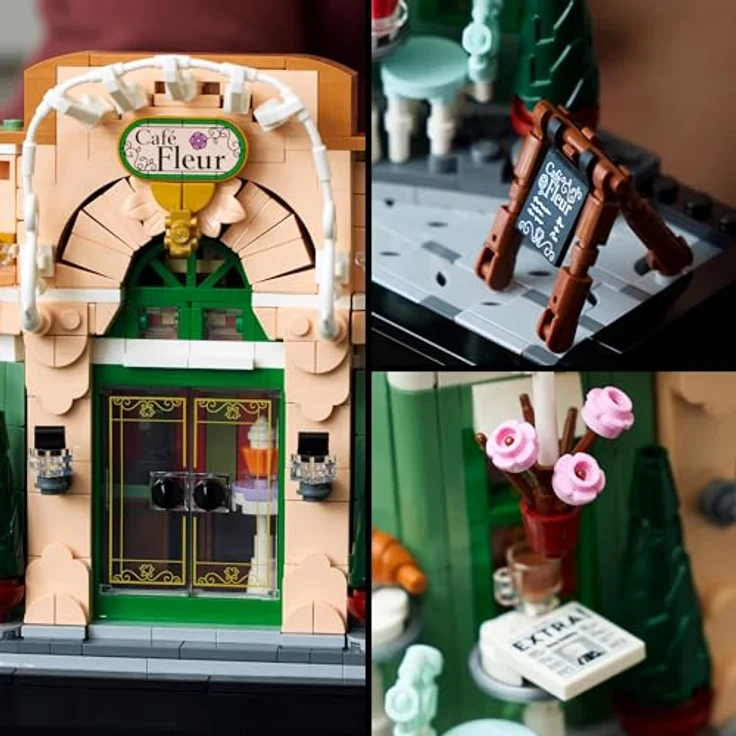 LEGO Icons 10362 Französisches Café Bausatz, 1.101 Teile, Detailreiches Modell eines französischen Bistros – Bild 3