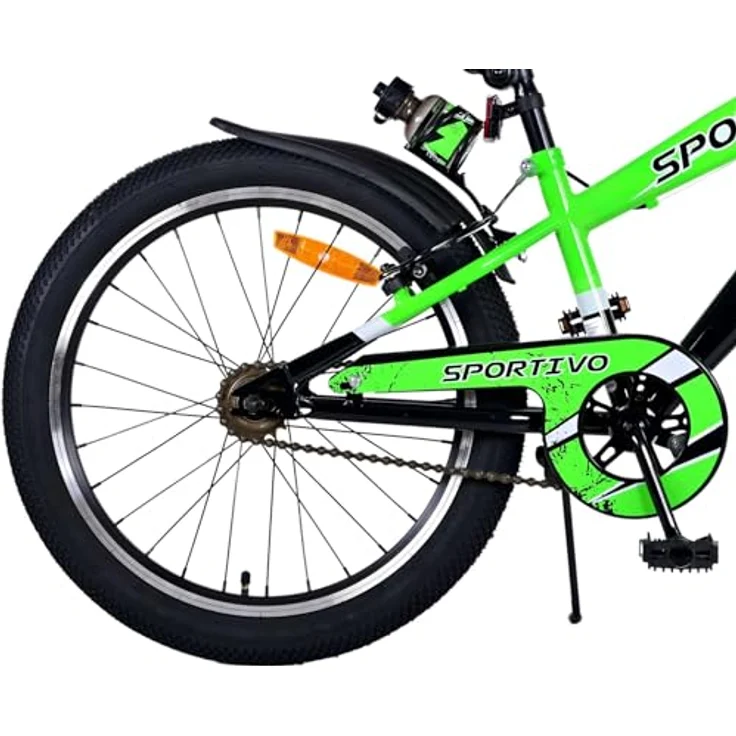 T&Y Trade 20 Zoll Kinder Jungen Fahrrad Kinderfahrrad Jungenfahrrad Rad Kinderrad Bike Sportivo Grün 22115 - 20 Zoll luftbereifte Leichtmetallräder, Handbremse vorne und hinten, für Kinder ab 6-8 Jahren – Bild 3