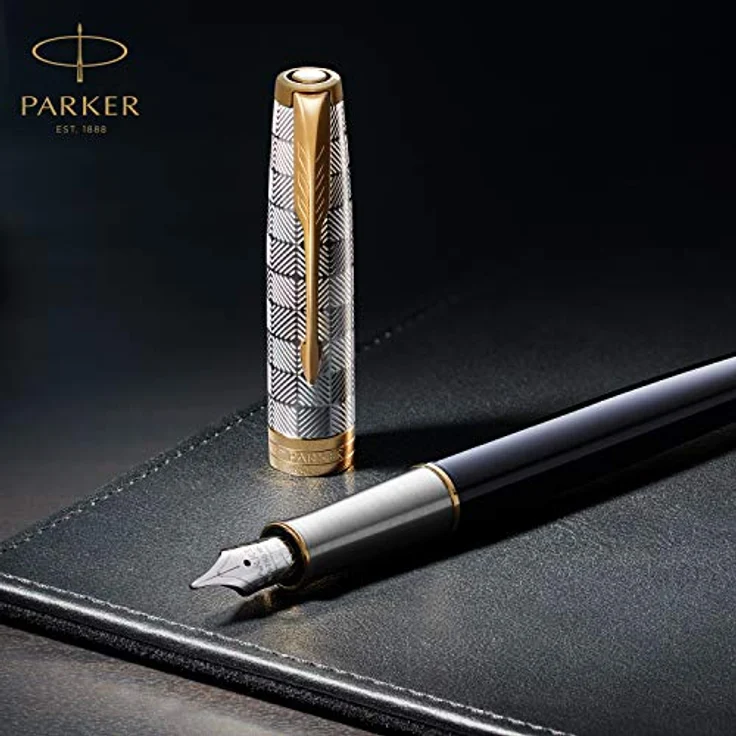 Parker Sonnet Premium Kugelschreiber, Metallisch in Grau und Roségold, mit Quinkflow-Technologie für ein reibungsloses Schreiberlebnis – Bild 6