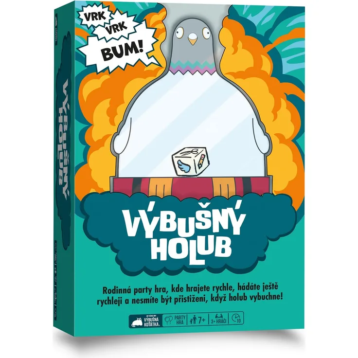 Asmodee Tschechien Explosiver Taube, Brettspiel für 3+ Spieler, ab 7 Jahren, Spieldauer 15 Minuten, Deutsch