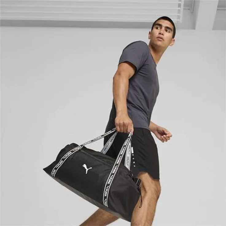 PUMA Sporttasche ESS Sporttasche Damen, robuste Griffe, viel Stauraum, schwarz – Bild 4