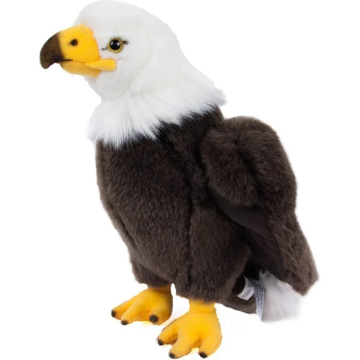 Teddys Rothenburg Kuscheltier Weißkopfseeadler 24 cm Uni-Toys, kuschelweicher Plüsch, braun/weiß/gelb, waschbar bis 30°C - Preisvergleich