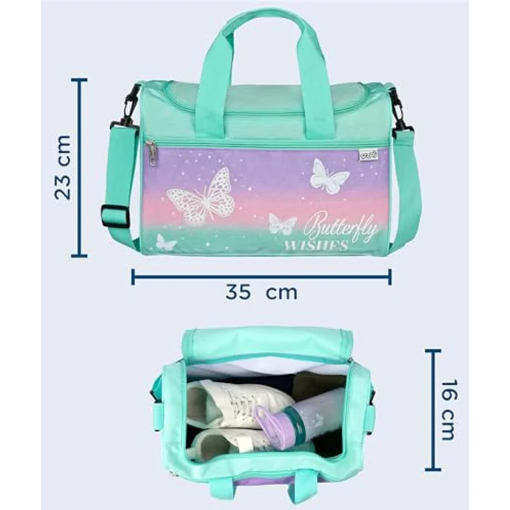 Scooli Sporttasche Butterfly Wishes, Kindersporttasche mit ca. 10,5 Litern Volumen, mehrfarbig – Bild 2