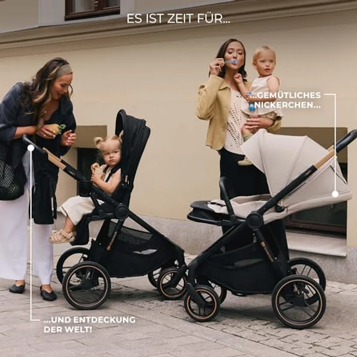 Kinderkraft Kombi-Kinderwagen NEA 2.0, 2-in-1 mit Babywanne und Sportsitz, Teleskopschieber, Zubehörset und Adapter - Midnight Black, bis 22 kg, inkl. Gratis Mobilitätsgarantie – Bild 11