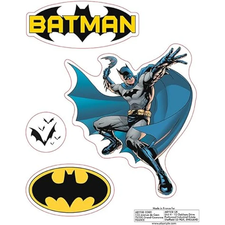 ABYstyle - DC Comics Aufkleber, 16 x 11 cm, Batman und Logo – Bild 1