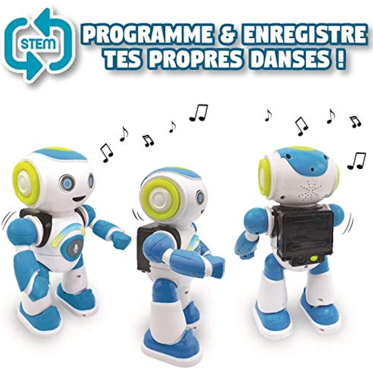 Lexibook ROB20FR Powerman Jr Intelligenter Roboter für Jungen und Mädchen, zum Spielen von Musik, Quiz Tiere, programmierba, Weiß (Französische Version) – Bild 7