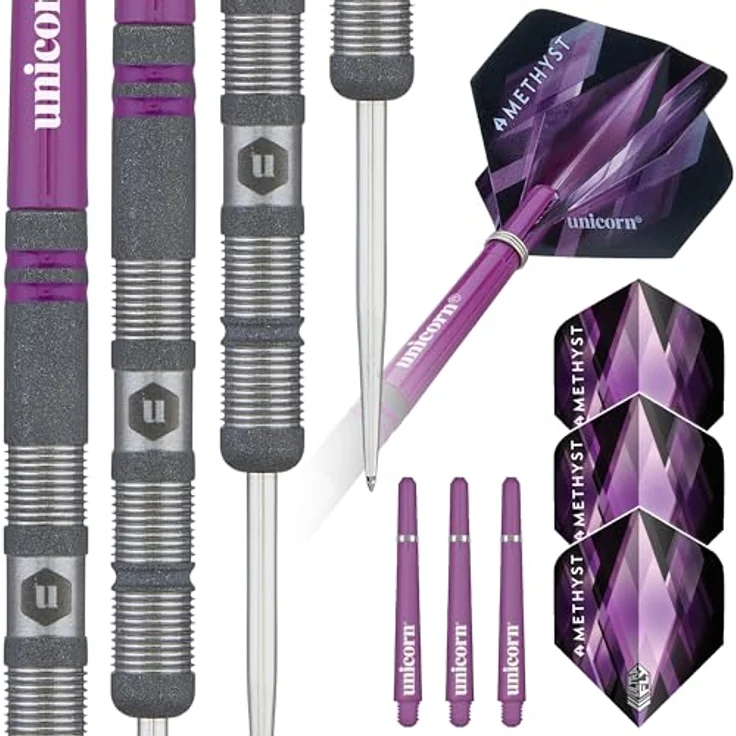 Unicorn Amethyst 1 Dartpfeile Set, 21 g, professionelle Qualität, violett – Bild 1