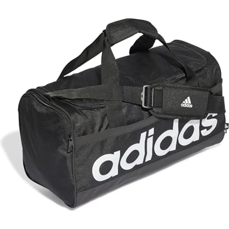 adidas Performance Sporttasche ESSENTIALS LINEAR DUFFELBAG M, Kinder-Sporttasche mit integriertem Schuhfach, grau – Bild 2