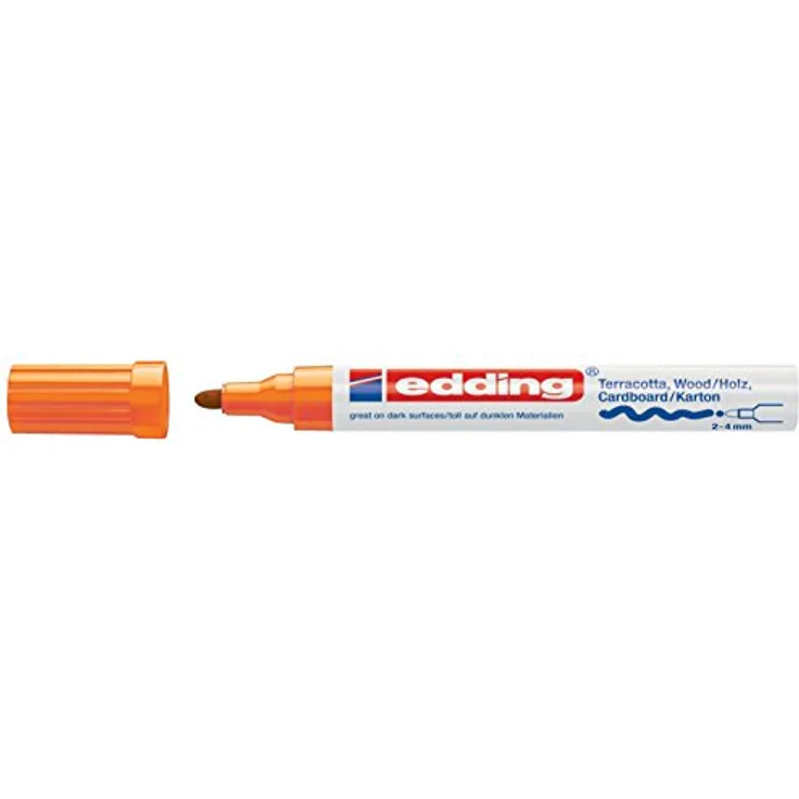 edding 4000 Mattlack-Marker, Dekomarker mit Rundspitze, 2-4 mm, orange – Bild 1