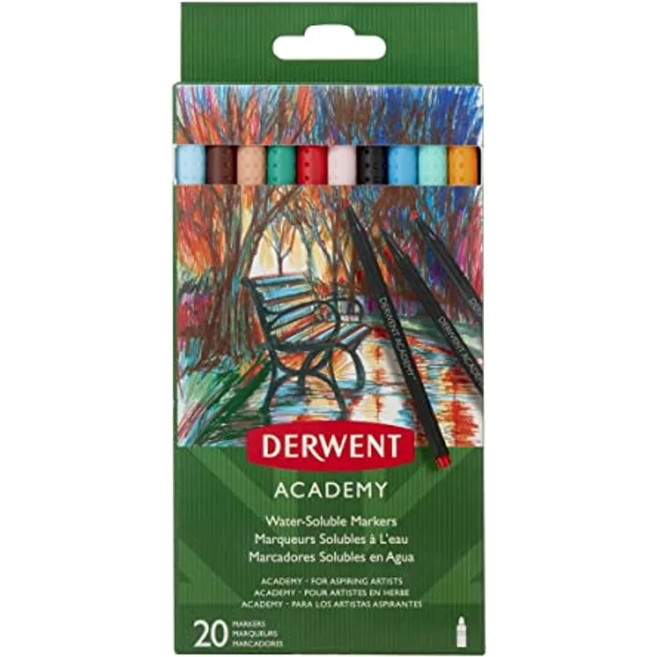 Derwent Academy 98202 Marker, wasserlöslich, 20 Stück