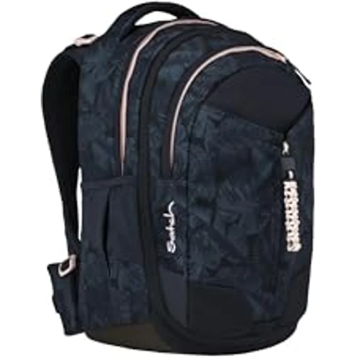 Satch Schulranzen MATCH Midnight Jungle, ergonomischer Schulrucksack mit 30 + 5 Litern, 4 Fächern und Your-Size-System – Bild 3