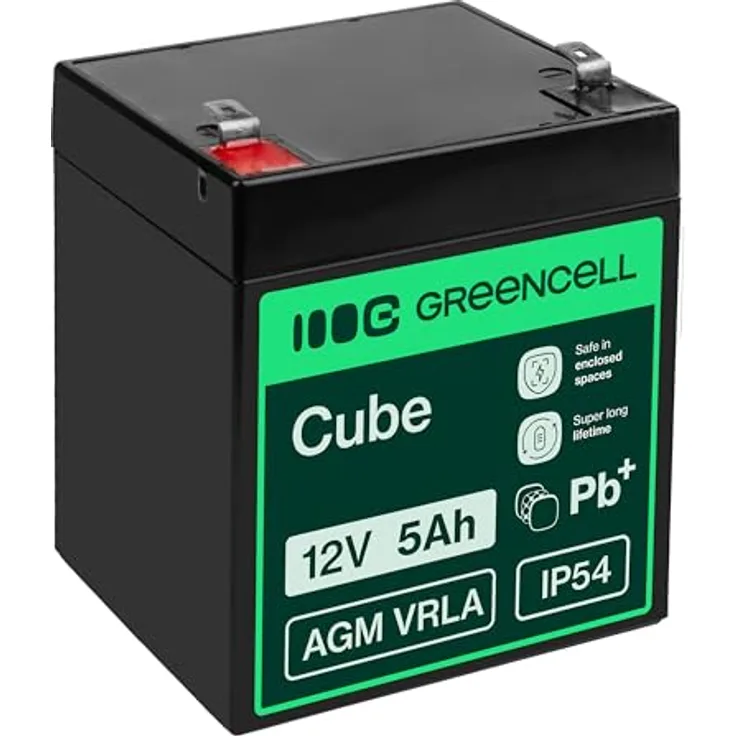 Green Cell® AGM 12V 5Ah VRLA Blei-Batterie, zyklenfester Ersatzakku für Elektro Spielzeug, Notstrom und Kinderfahrzeuge